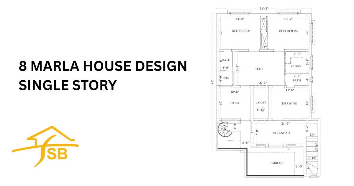8 Marla House Design Single Story